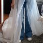 Custom Tulle Organza Double Layer Court Wedding Skirt/Train All Sizes