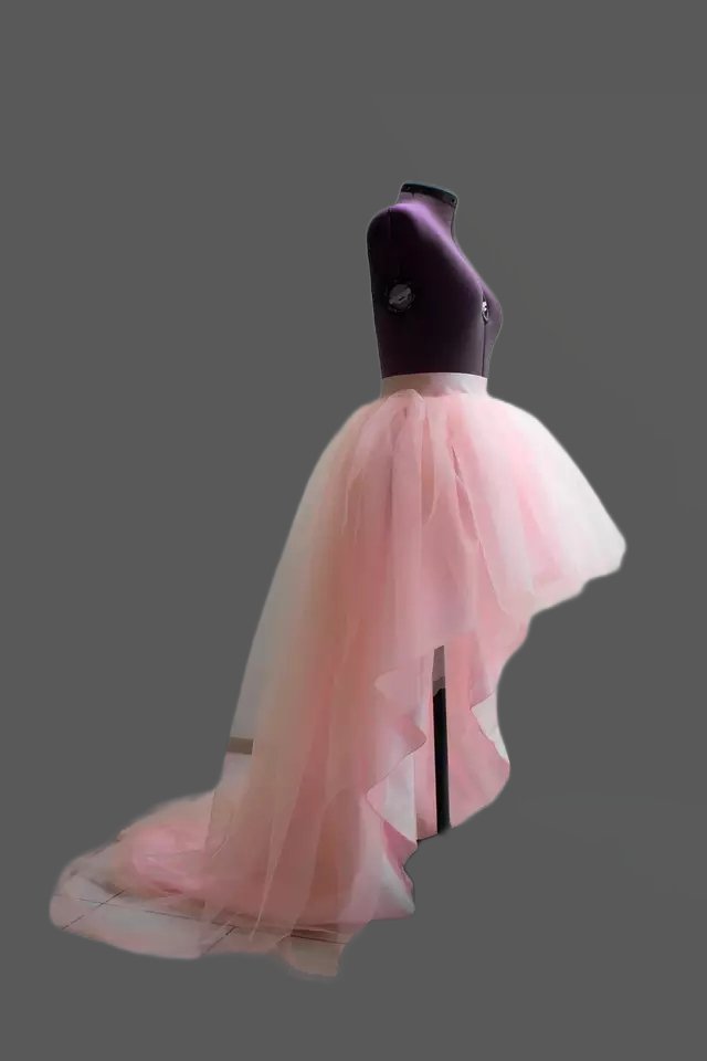 Custom High Low Basic Tulle Wedding Skirt All Sizes