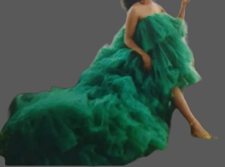 Custom Strapless Tulle Ruffled Knee Wedding Gown All Sizes