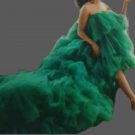 Custom Strapless Tulle Ruffled Knee Wedding Gown All Sizes