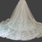 Detachable Floral Applique Lace/Tulle Wedding Skirt/Train All Sizes