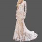 Custom Bohemian Jacquard Applique Mermaid Wedding Gown All Sizes