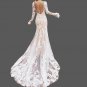Custom Bohemian Jacquard Applique Mermaid Wedding Gown All Sizes