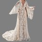 Custom Bohemian Lace/Chiffon A Line Wedding Gown All Sizes