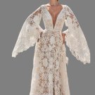 Custom Bohemian Lace/Chiffon A Line Wedding Gown All Sizes
