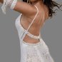 Custom Bohemian All Over Lace Sheath Wedding Gown All Sizes