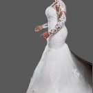 Custom Lace Applique & Tulle Mermaid Wedding Gown All Sizes