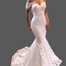 Custom Lace Applique Mermaid Wedding Gown All Sizes