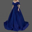 Custom Off Shoulder Satin Ball Wedding Gown All Sizes