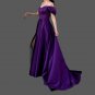 Custom (Gothic) Simple Off Shoulder Satin A Line Wedding Gown All Sizes