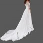 Custom Vintage Abstract Lace/Satin Bateau Neckline A Line Wedding Gown All Sizes
