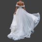 Custom Shimmer Tulle Off Shoulder A Line Wedding Gown All Sizes