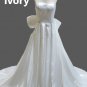 Custom (Gothic) Cathedral Length Satin A Line Wedding Gown All Sizes