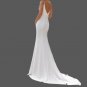Custom Sexy Simple Satin Sheath Wedding Gown All Sizes