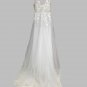 Custom (Black) Floral Applique/Pearl Strand Tulle A Line Wedding Gown All Sizes