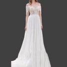 Custom (Gothic) Vintage Fan Lace/Chiffon Sheath Wedding Gown All Sizes