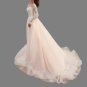 Custom Floral Lace Applique/Tulle A Line Wedding Gown All Sizes