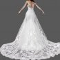 Custom Lace off Shoulder Mermaid Detachable Train Wedding Gown All Sizes
