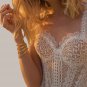 Custom Summer Sexy Illusion Lace/Chiffon A Line Wedding Gown All Sizes