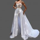 Custom Simple Satin Detachable Wedding Skirt/Train All Sizes