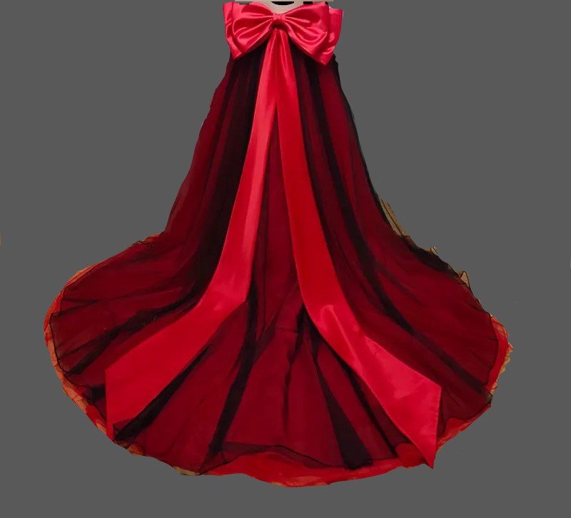 Custom Satin/Tulle Bow Back Detachable Skirt/Train All Sizes