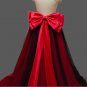 Custom Satin/Tulle Bow Back Detachable Skirt/Train All Sizes