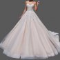 Custom Strapless Lace Applique/Organza Princess Wedding Gown All Sizes