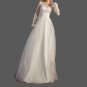 Custom Vintage Pearl Accent Tulle A Line Wedding Gown All Sizes