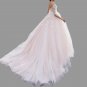 Custom Princess Lace Applique/Tulle Bateau A Line Wedding Gown All Sizes