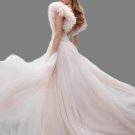 Custom Flowy Tulle Princess Simple Wedding Gown All Sizes