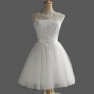 Custom Chiffon/Lace Appliques Short Wedding Dress All Options