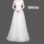 Custom Simple Tulle Bateau A Line Wedding Gown All Sizes