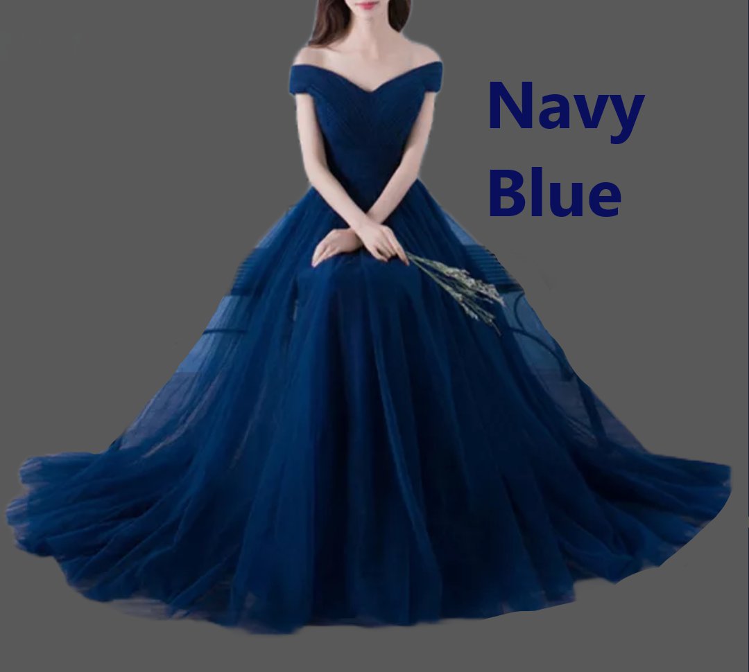 Custom Simple Tulle Bateau A Line Wedding Gown All Sizes