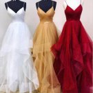 Custom Glitter Tulle Organza A Line Wedding Gown All Sizes