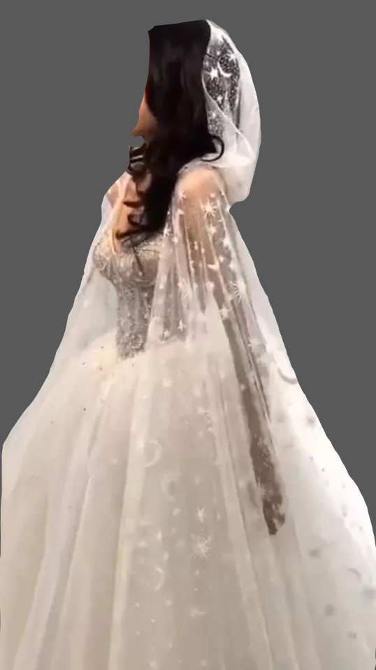 Custom Celestial Hooded Tulle Cape Cathedral Length