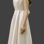 Custom Minimalist Mid Calf Bow Back Satin Wedding Dress All Sizes