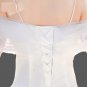 Custom Tulle Off Shoulder Convertible Sleeve Tea Length Wedding Dress All Sizes
