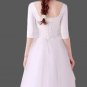 Custom Minimalist Satin/Tulle Tea Length Wedding Dress All Sizes