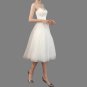 Custom Simple Satin/Tulle A Line Knee Wedding Dress All Sizes