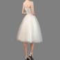 Custom Simple Satin/Tulle A Line Knee Wedding Dress All Sizes