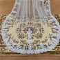 Sequined Lace Edge Tulle Long Wedding Veil
