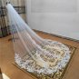 Lace Detail Tulle Long Wedding Veil