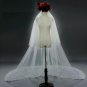 Sequin Lace Edge Tulle Long Wedding Veil w/ Blusher