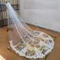 Scroll Lace Edge Tulle Long Wedding Veil