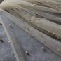 Unfinished Edge Pearled Tulle Wedding Veil Pick Length