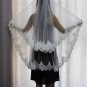 Sequined Lace Trim 2 Tier Wedding Veil