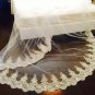 Sequined Floral Scroll Lace Mantilla Wedding Veil Pick Length