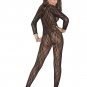 Reversible Deep V Lace Bodystocking