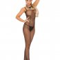 Plus Size Criss-Cross Back Fishnet Bodystocking