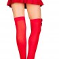 Opaque Thigh High Stockings w/ Satin Bow